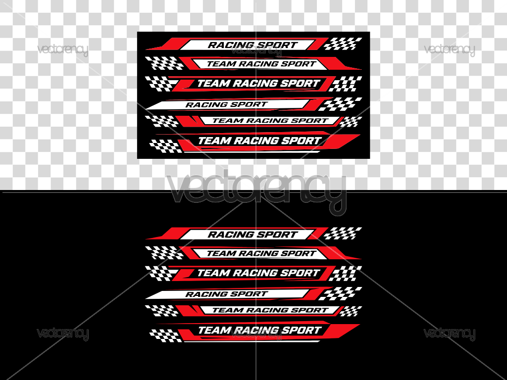 Racing Decals Strip Cut File Vector SVG PNG