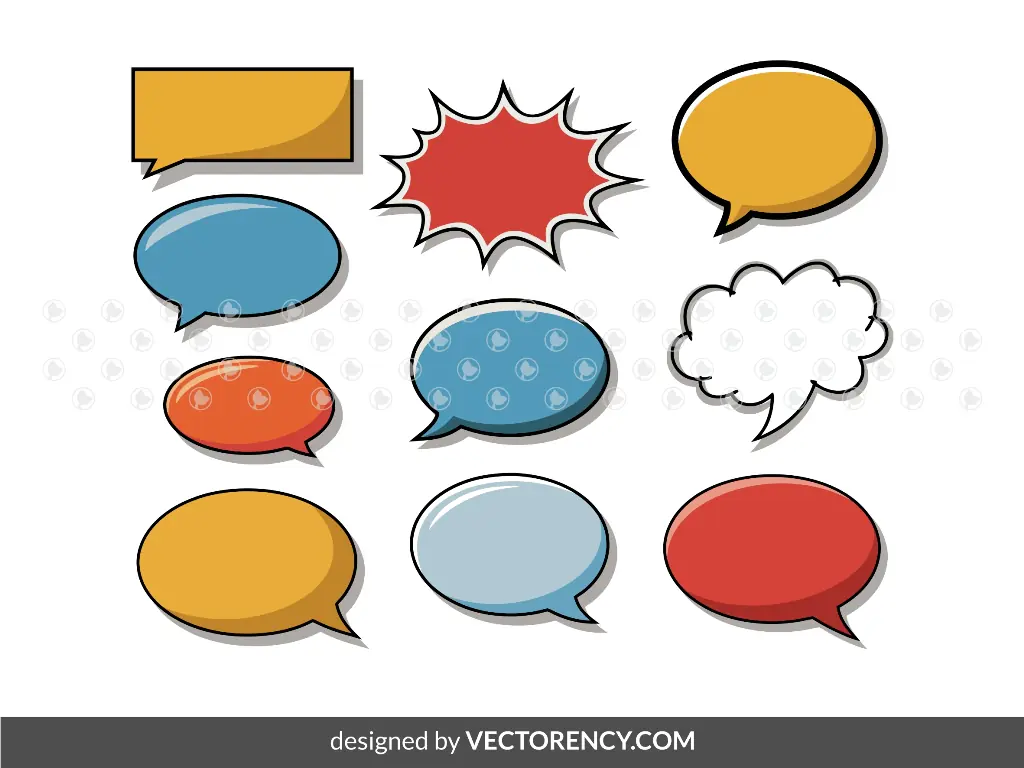 Blank Comic Speech Bubble PNG Vector SVG