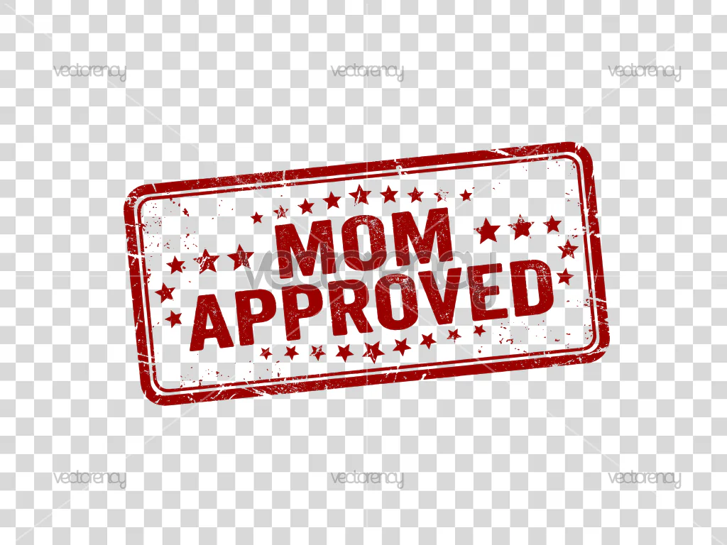 Mom Approved Stamp Vector PNG Image