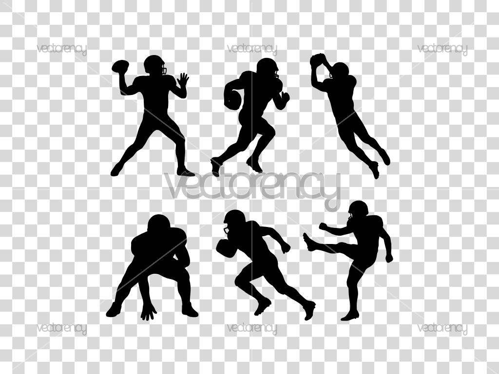 American Football Silhouette SVG Cut File Cricut