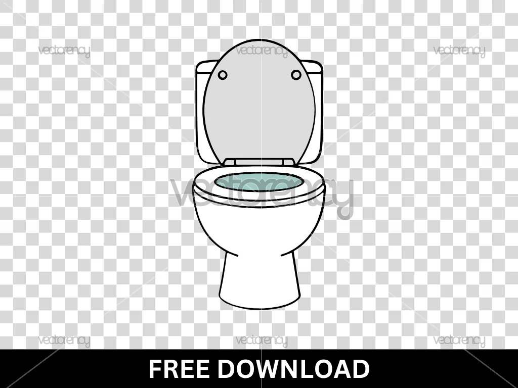 Toilet Cartoon Clipart SVG Free