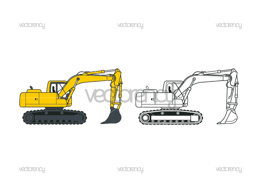 Excavator Yellow Clipart