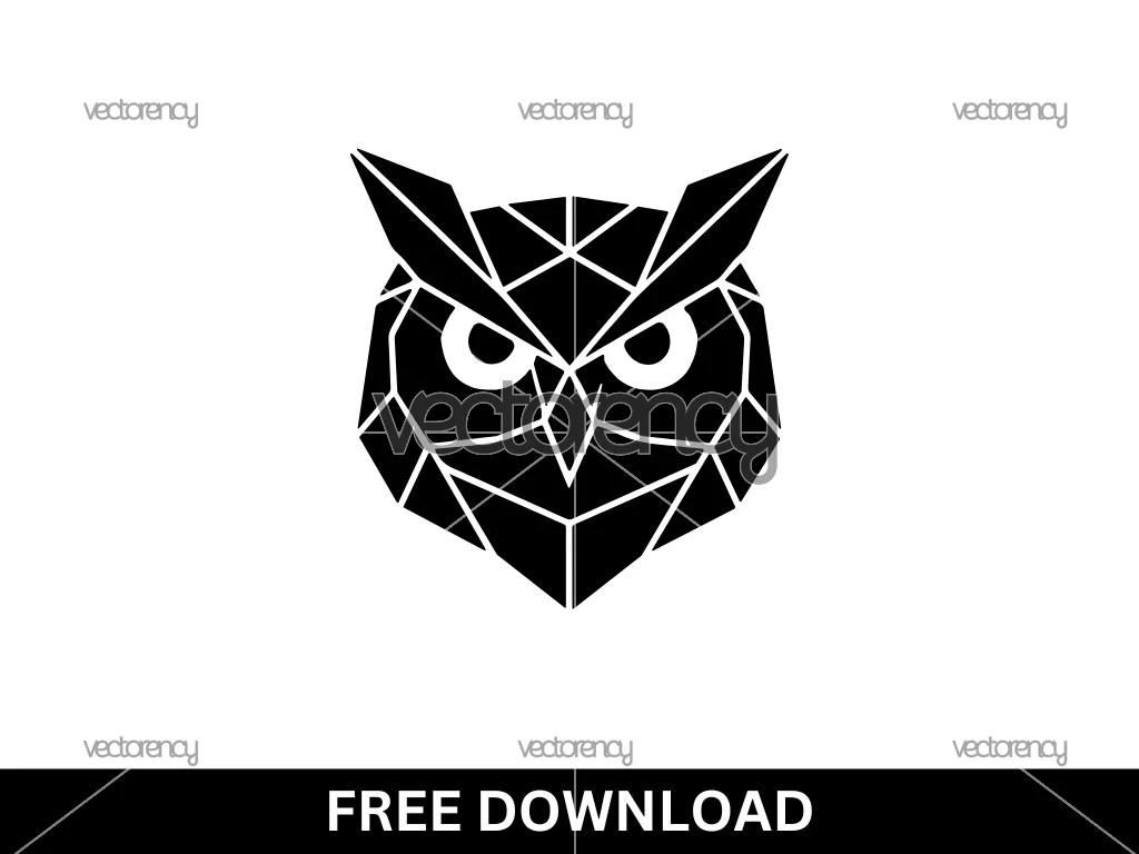 Owl Geometric Animal Head Vector Free Download