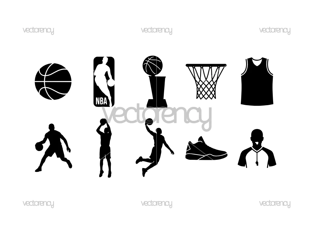 NBA Sticker Clipart Icon SVG Vector EPS