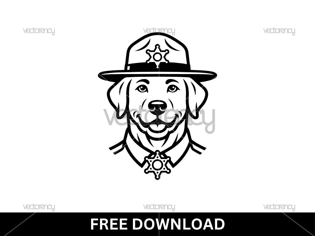 Free SVG Sheriff Labrador