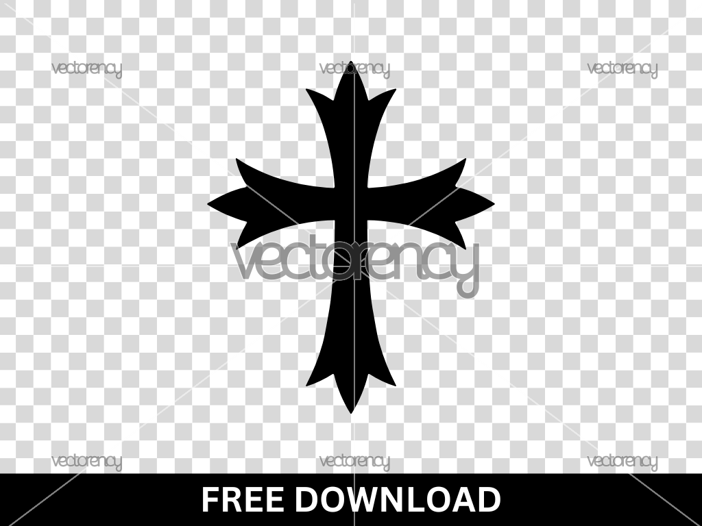 Cross Gothic Cut File Symbol Logo