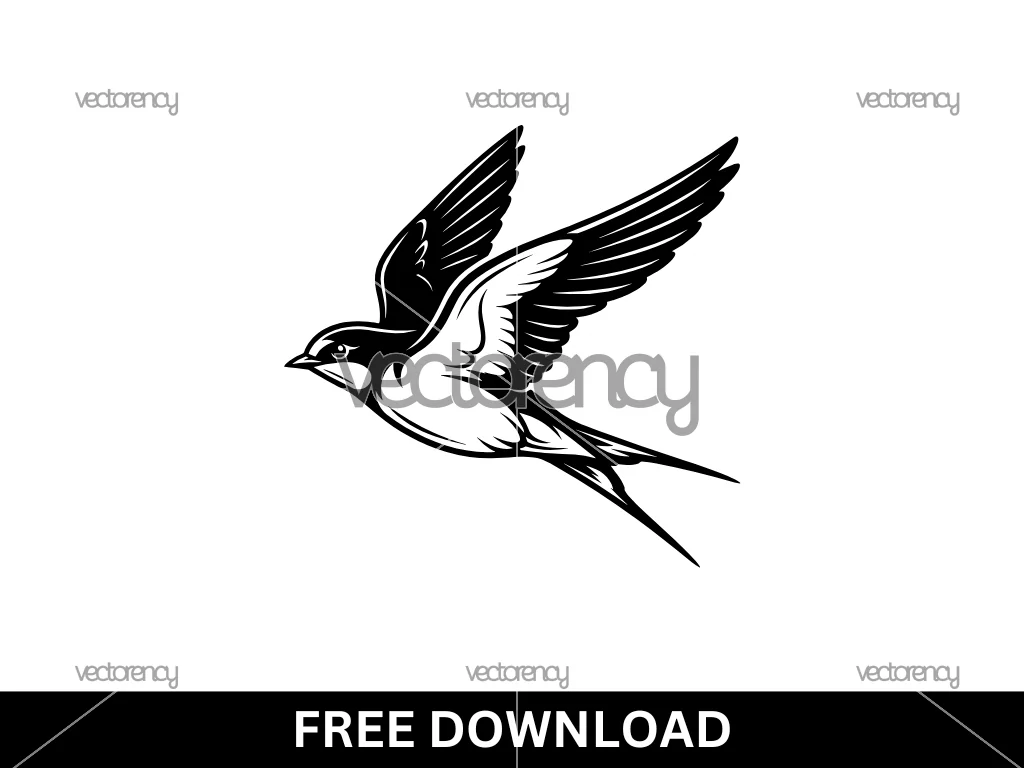 Swallow SVG Cut File Free