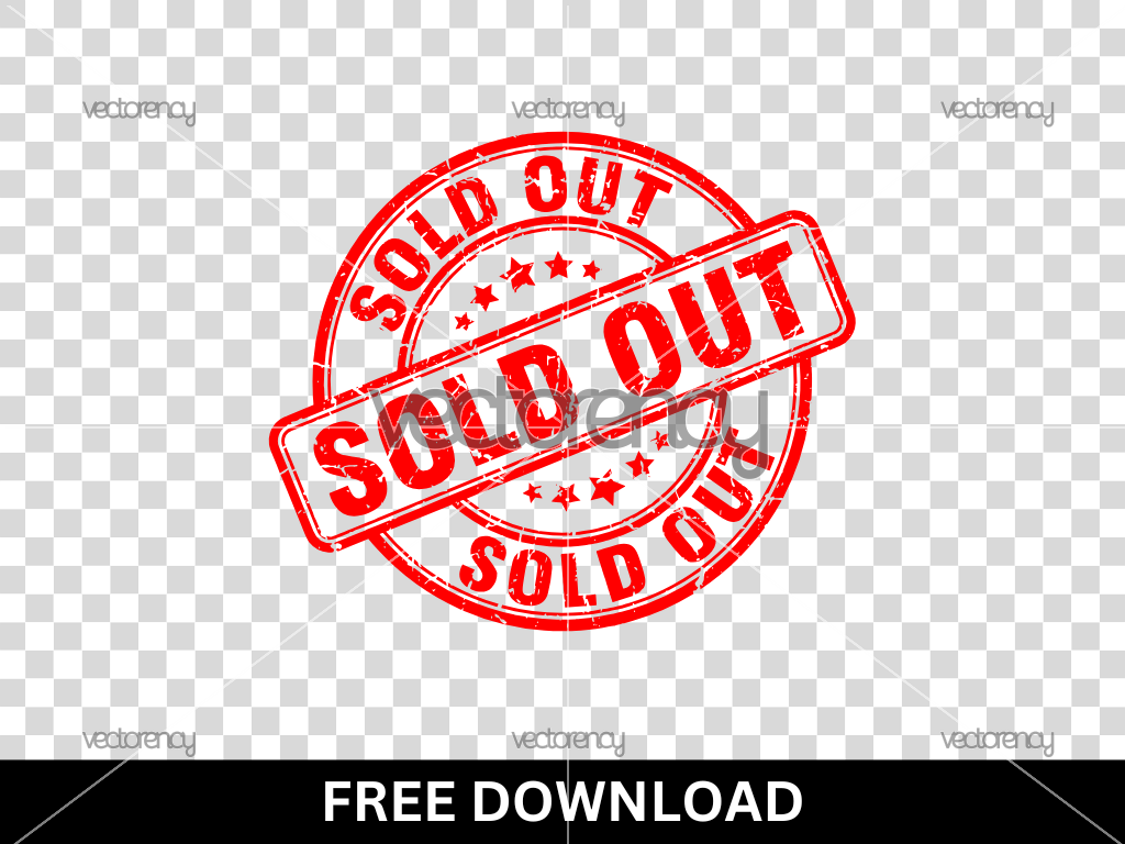 Sold Out Stamp SVG Vector Free