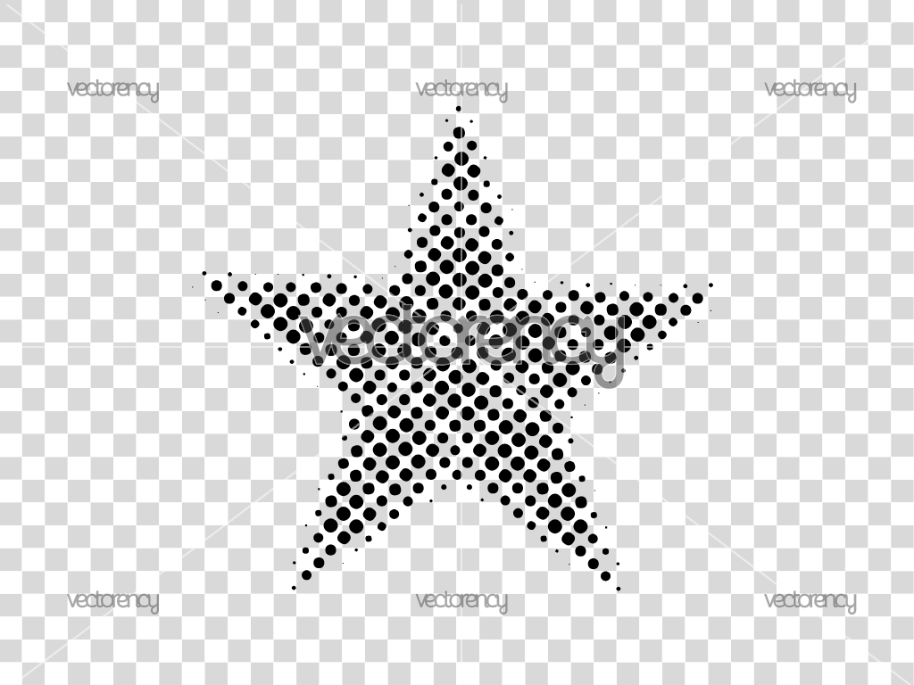 Halftone Vector Star SVG