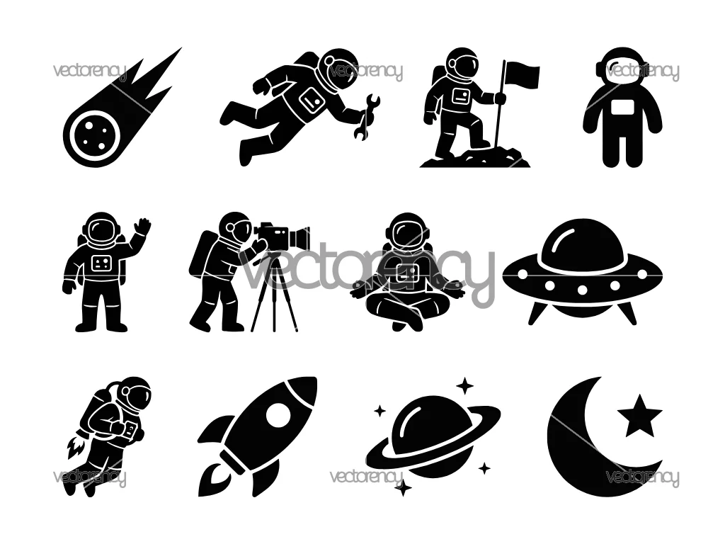 Space Astronaut SVG Cricut Bundle