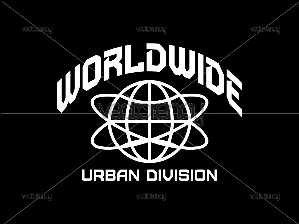 Modern World Wide Streetwear Design Vector