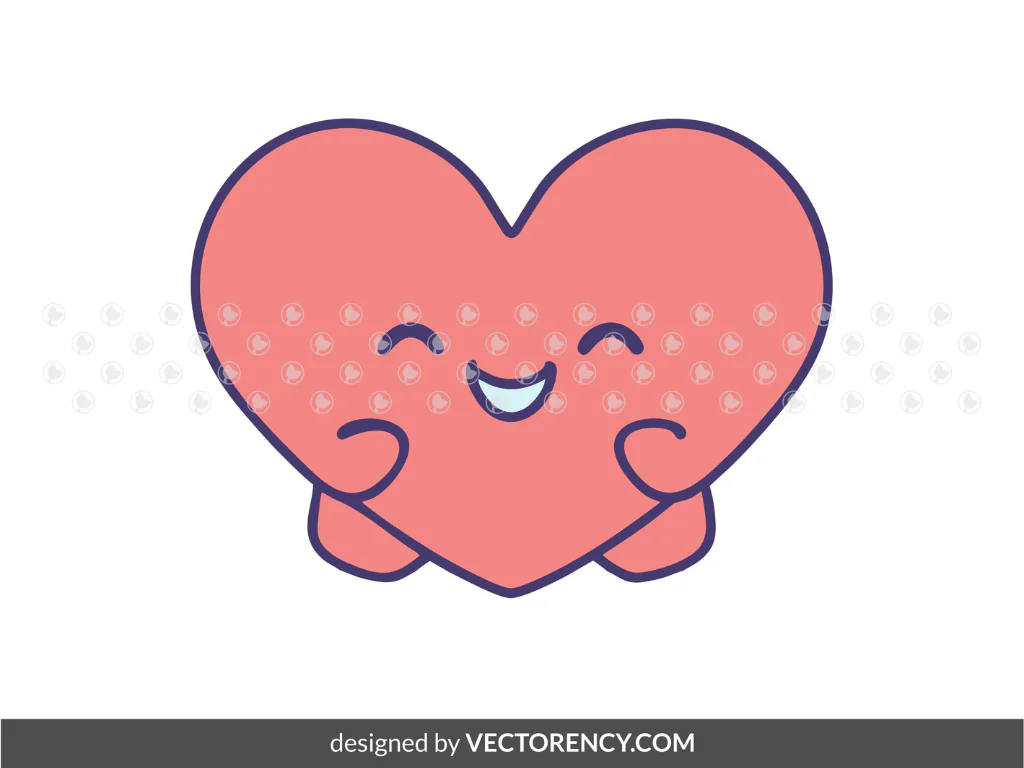 Cute Love Heart SVG, Clipart, Vector