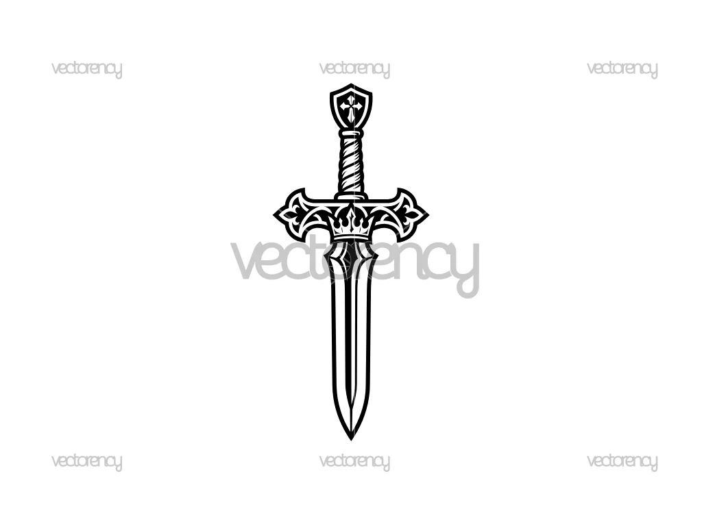 Sword Gothic Vector Clipart SVG