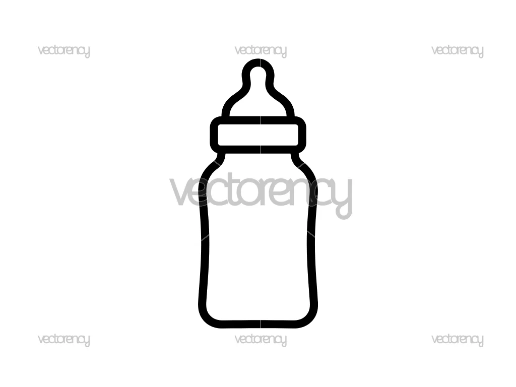 Baby Bottle SVG Files, Milk Bottle Silhouette Cut Files