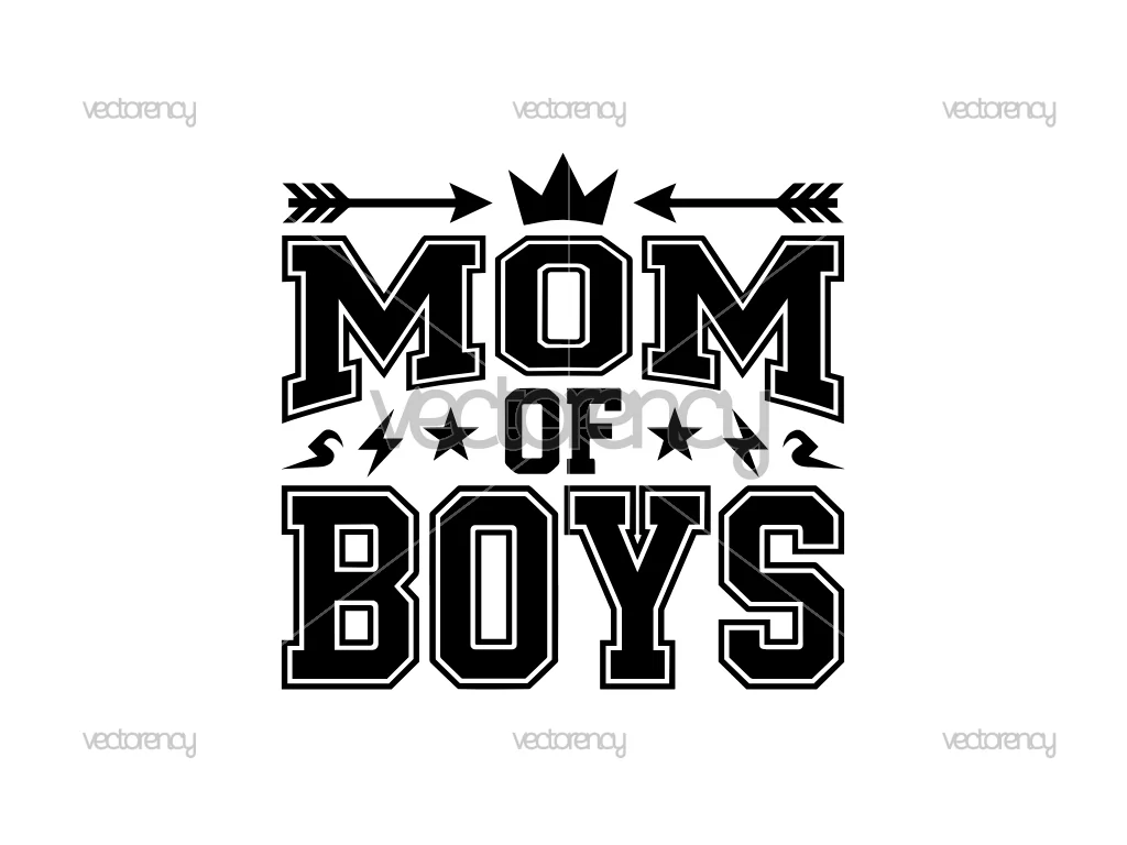 Mom of Boys SVG PNG EPS DXF