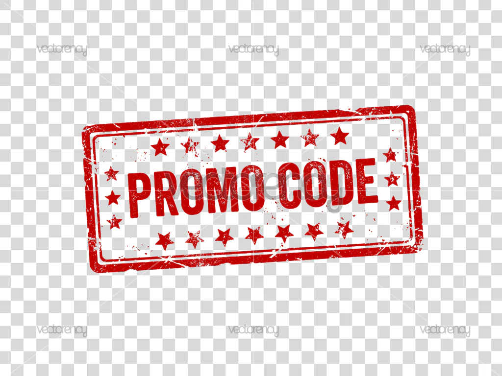 Red Promo Code Rubber Stamp Seal Vector