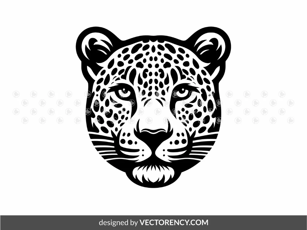 Premium Leopard Head SVG Vector