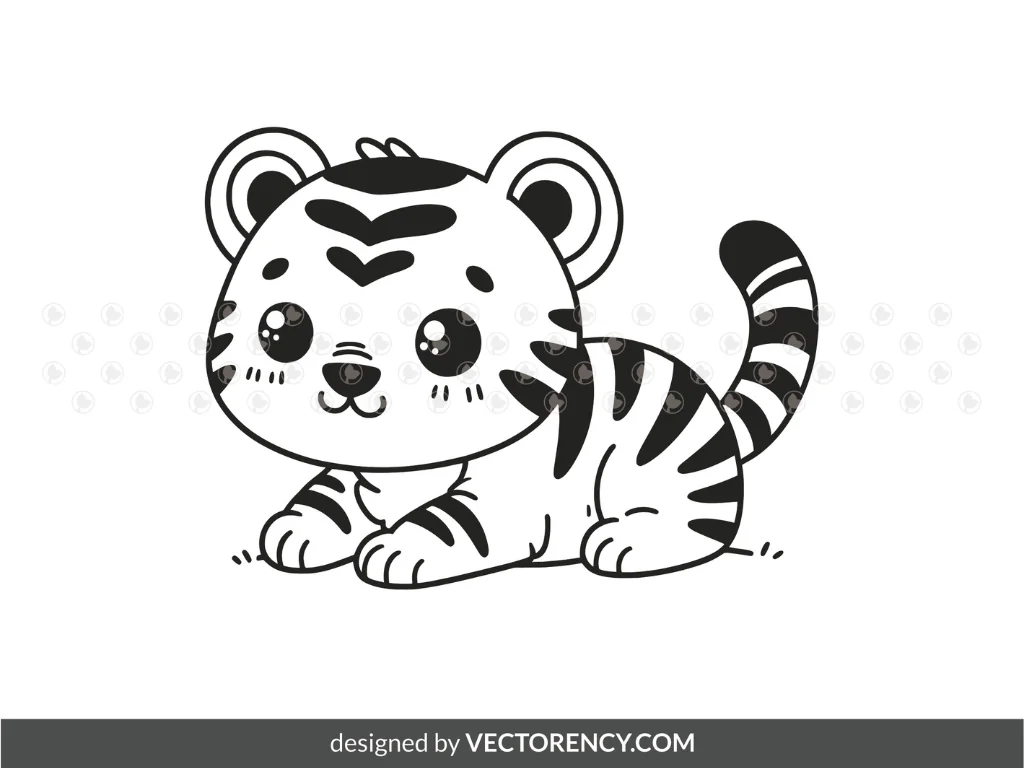 Cute Cat Outline Clipart Free