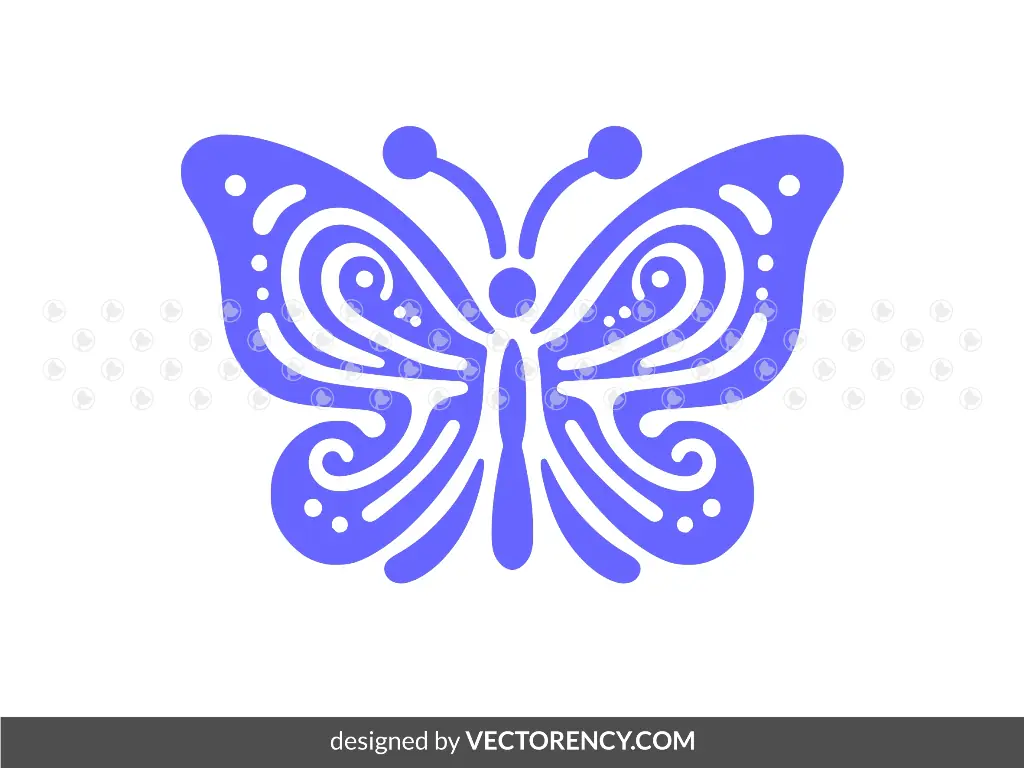 Butterfly Groovy Clipart SVG