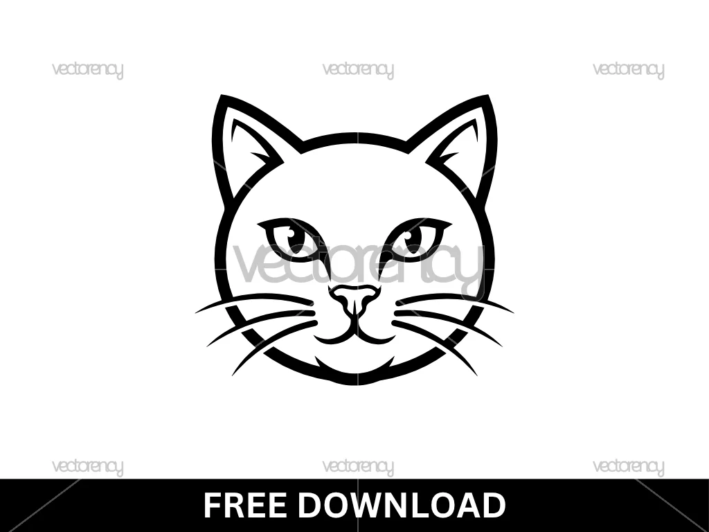 Simple Cat Face SVG Files For Cricut Free