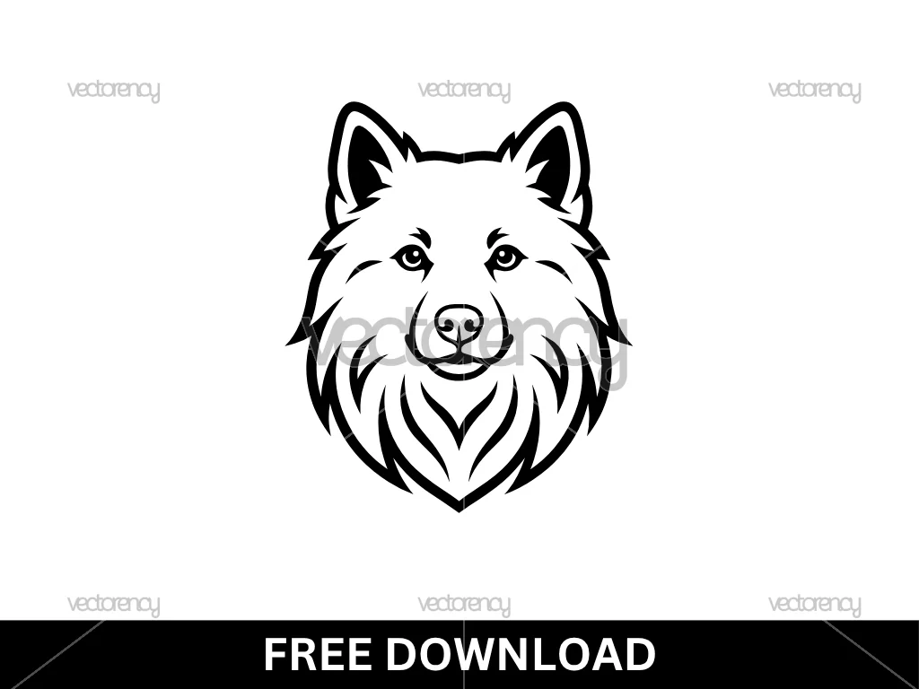 American Eskimo Dog SVG Free