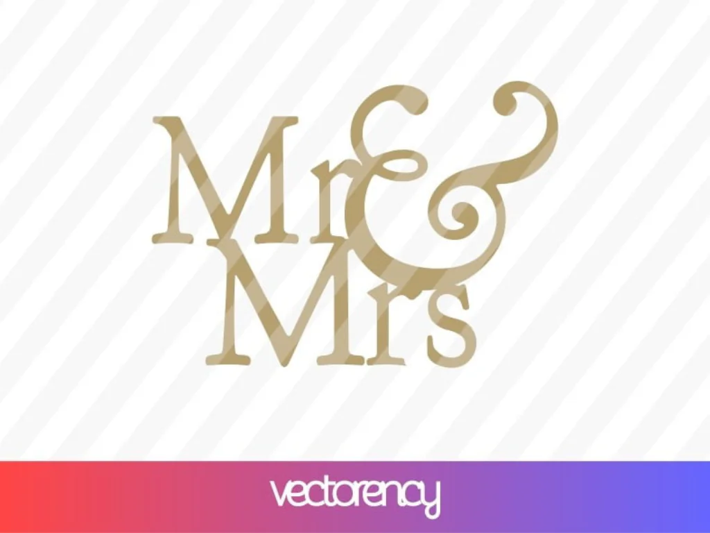 Mr. & Mrs. SVG Monogram