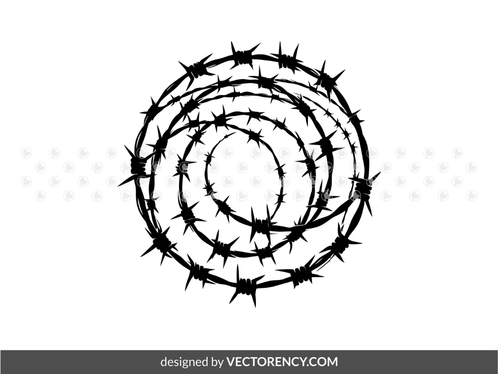 Barbed Wire Clipart SVG Vector