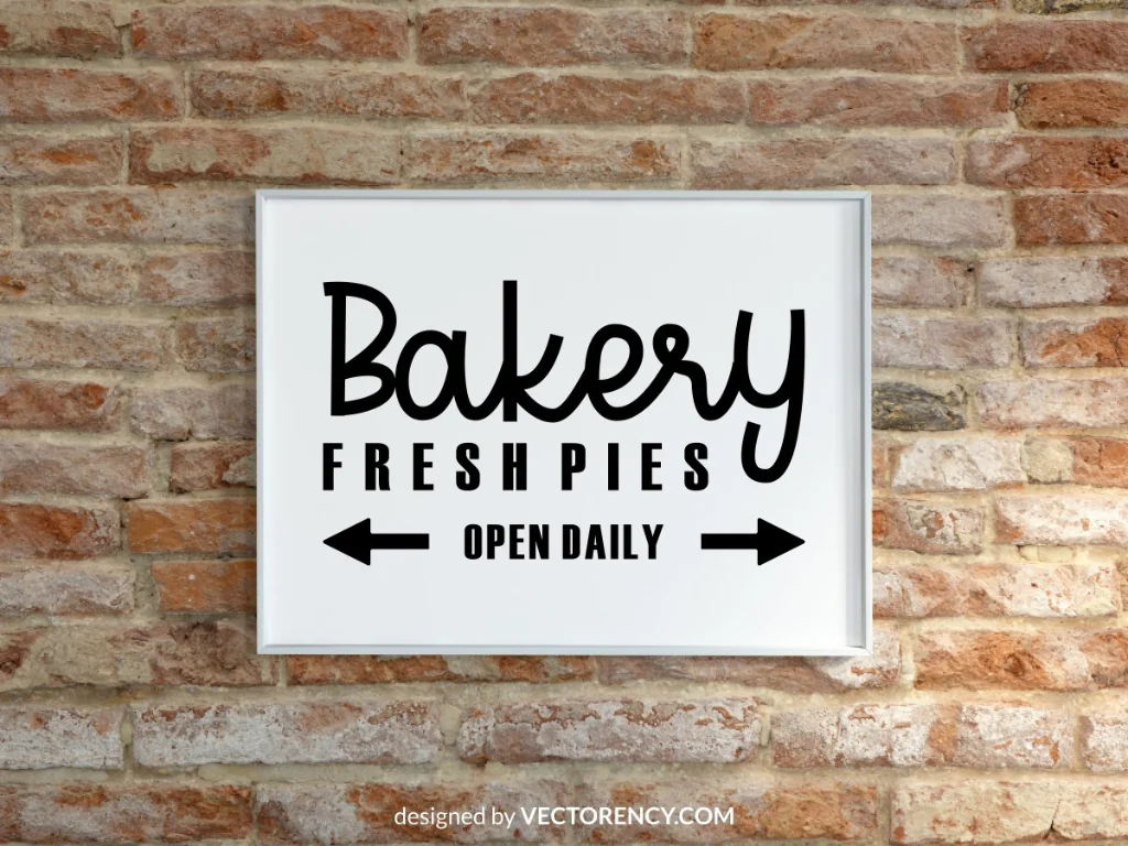 Bakery Sign Design – Fresh Pies Open Daily (SVG, EPS, PNG)