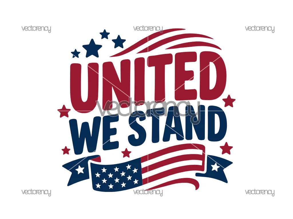 United We Stand PNG Patriotic SVG