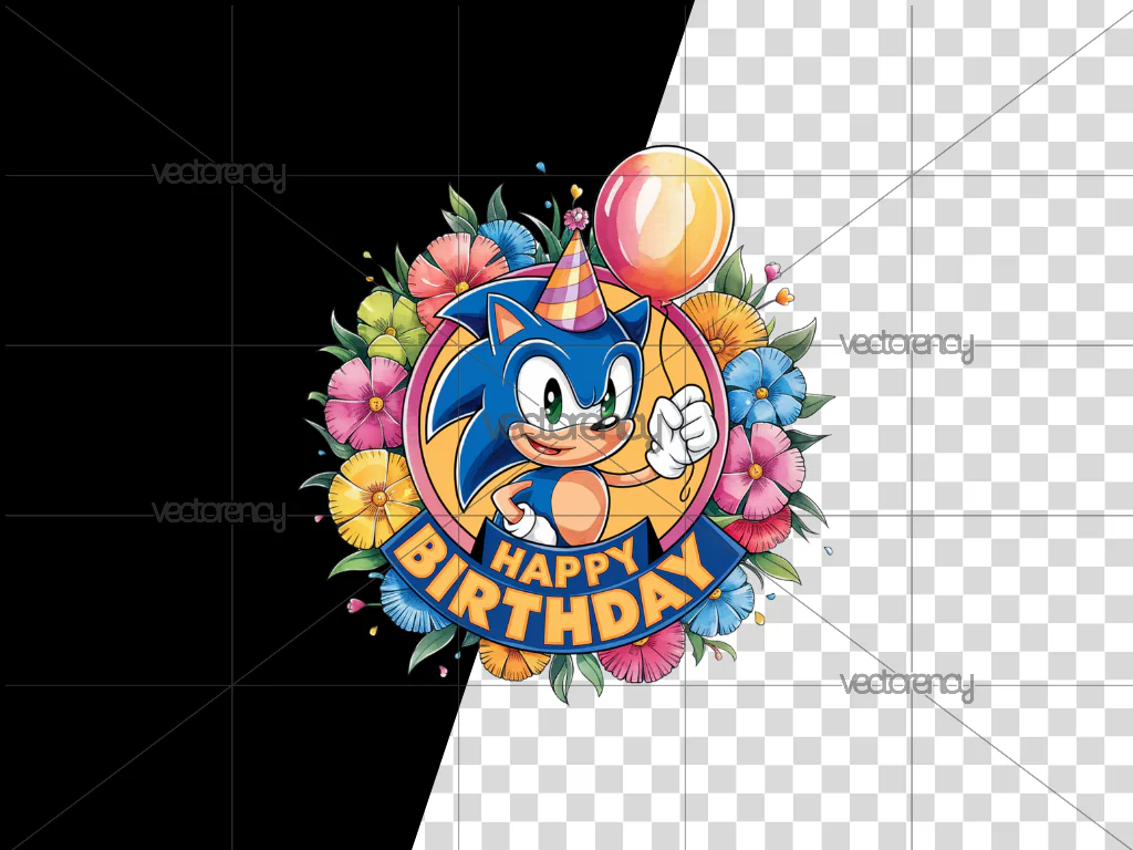 Sonic Cake Topper PNG