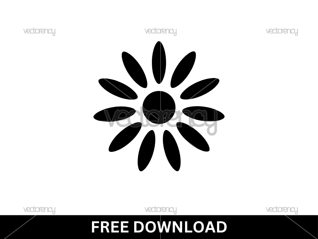 Simple Daisy Flower SVG Free