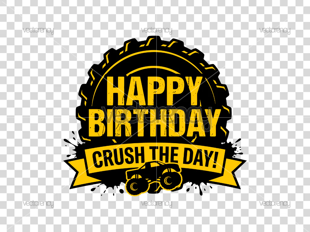 Crush The Day Truck Cake Topper Printable PNG