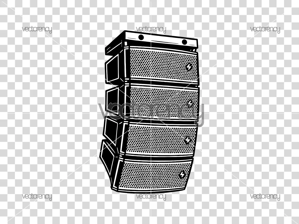 Line Array Speaker Vector Sound Horeg SVG Download