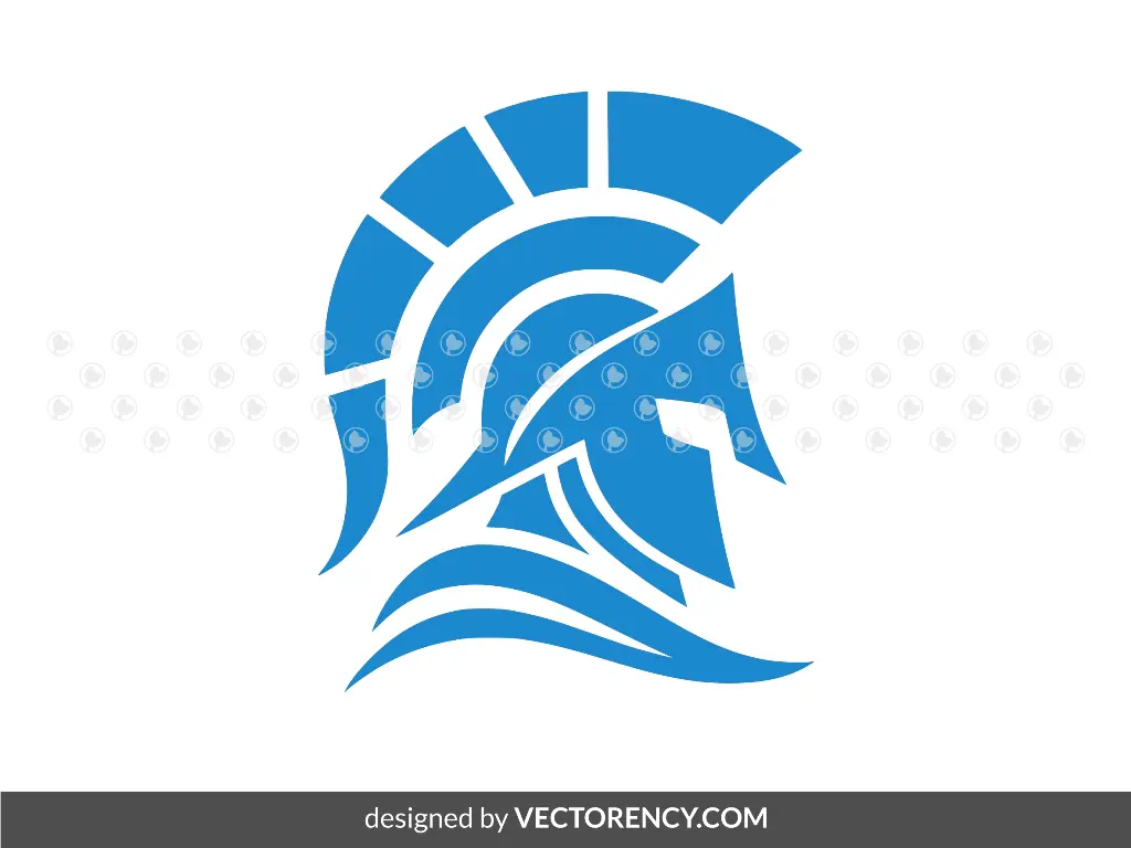 Blue Spartan Helmet Logo Download