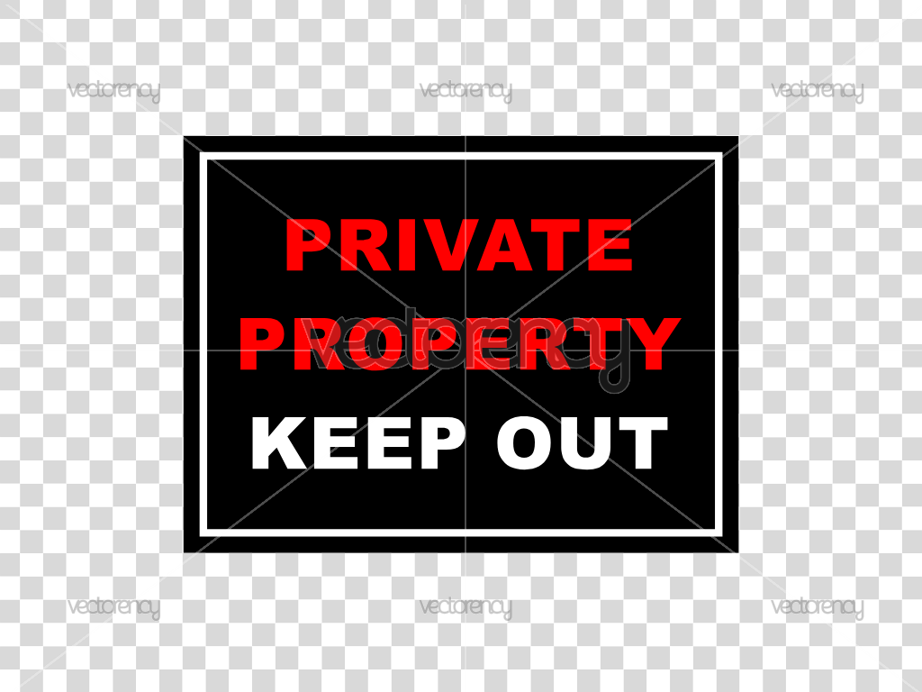 Private Property Sign Keep Out SVG PNG