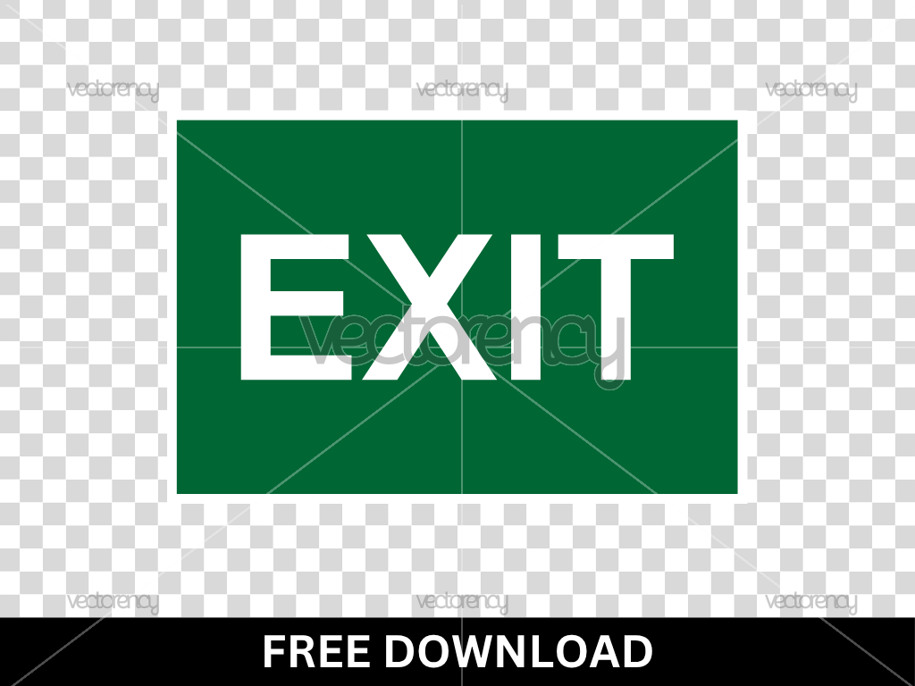Exit Sign Cut File Layered Free