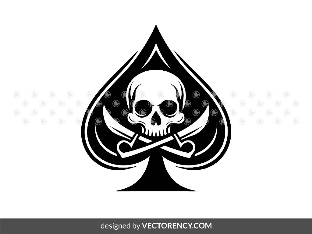 Ace Skull Vector