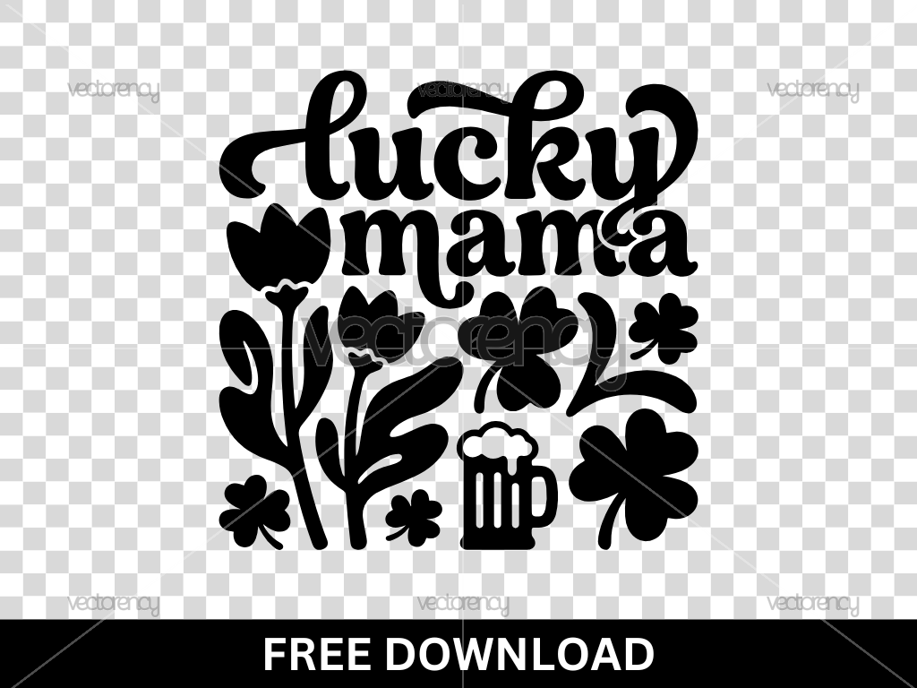 Lucky Mama SVG Free Download for Cricut