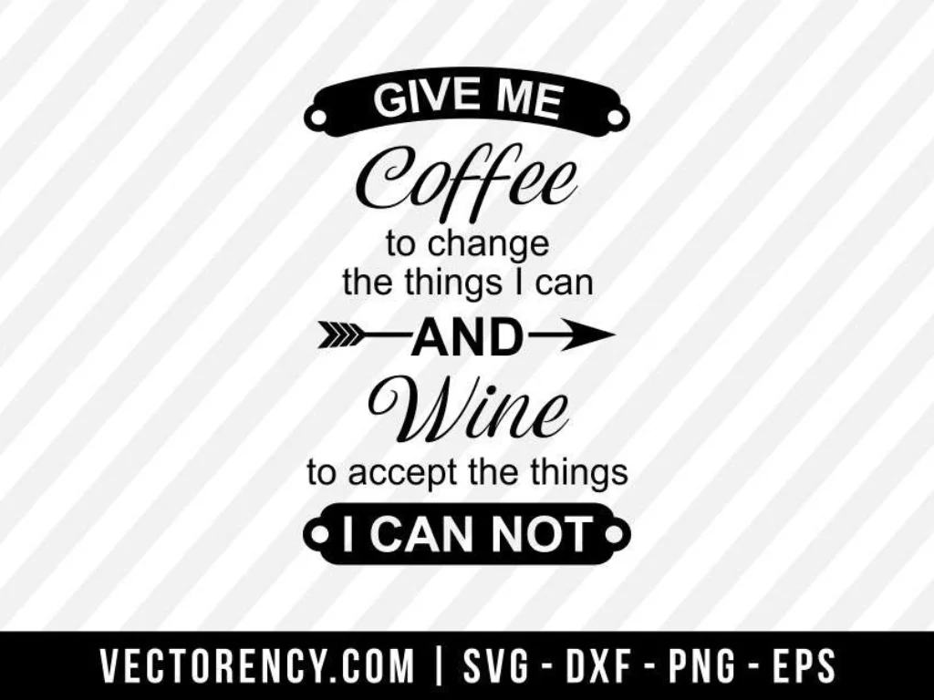 Coffee And Wine SVG File