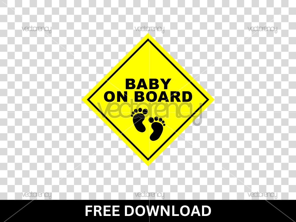 Free Baby On Board Sign Vector