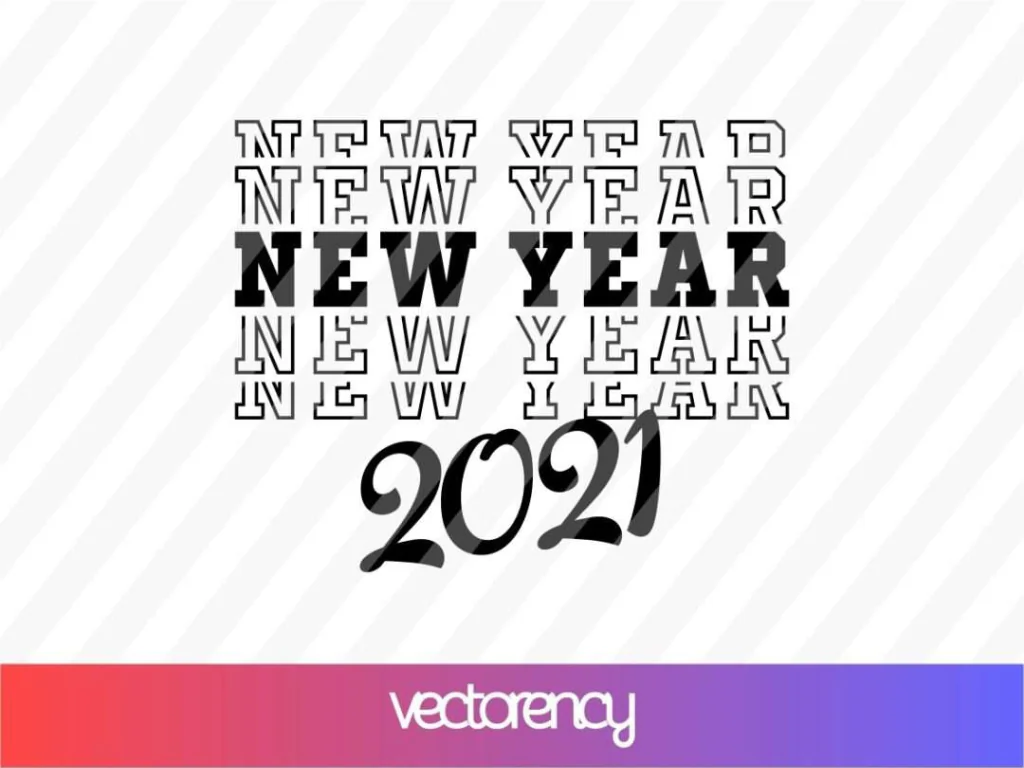 New Year 2021 SVG Design