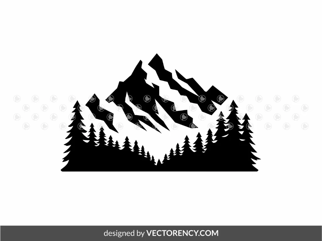 Illustration Mountain Nature Silhouette Clipart