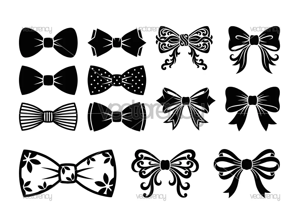 Bow Tie SVG Bow Outline Cut Files Digital Download