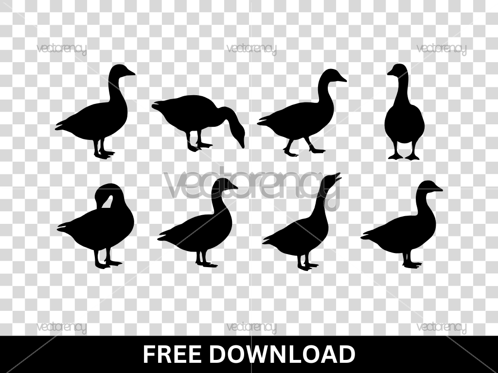 Goose Silhouette SVG Free