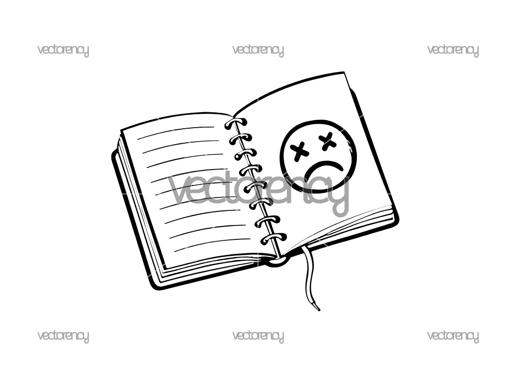 Notebook Emo Vector Illustration SVG
