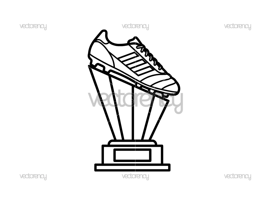Soccer Shoes Trophy SVG Clipart