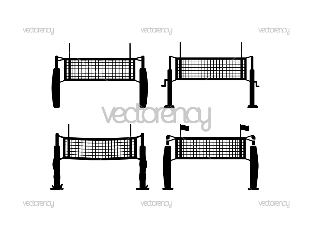 Net Vector Volleyball SVG Premium