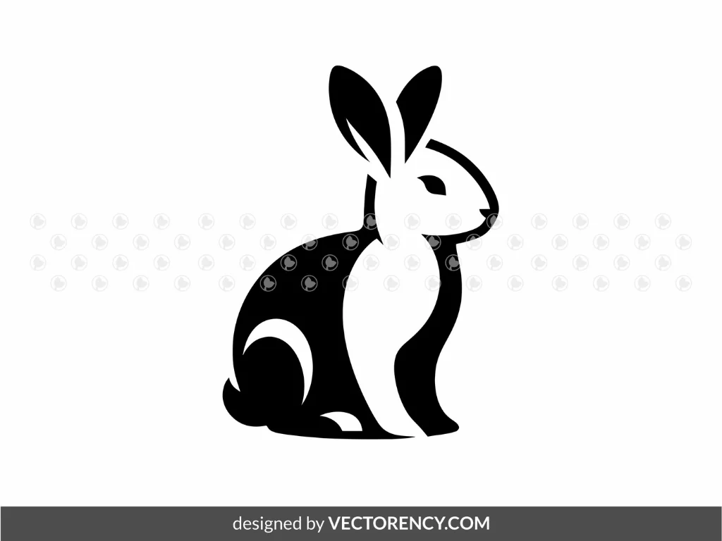 Rabbit Stencil Image SVG