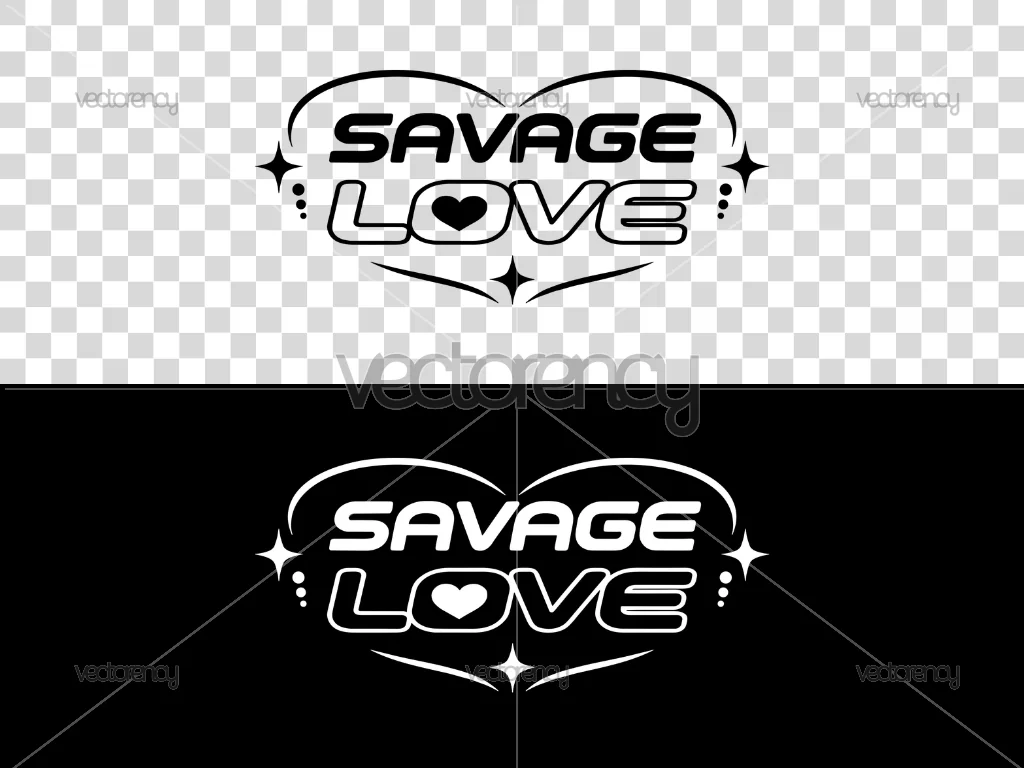 Savage Love Y2K, Savage Love SVG, PNG Y2K Typography