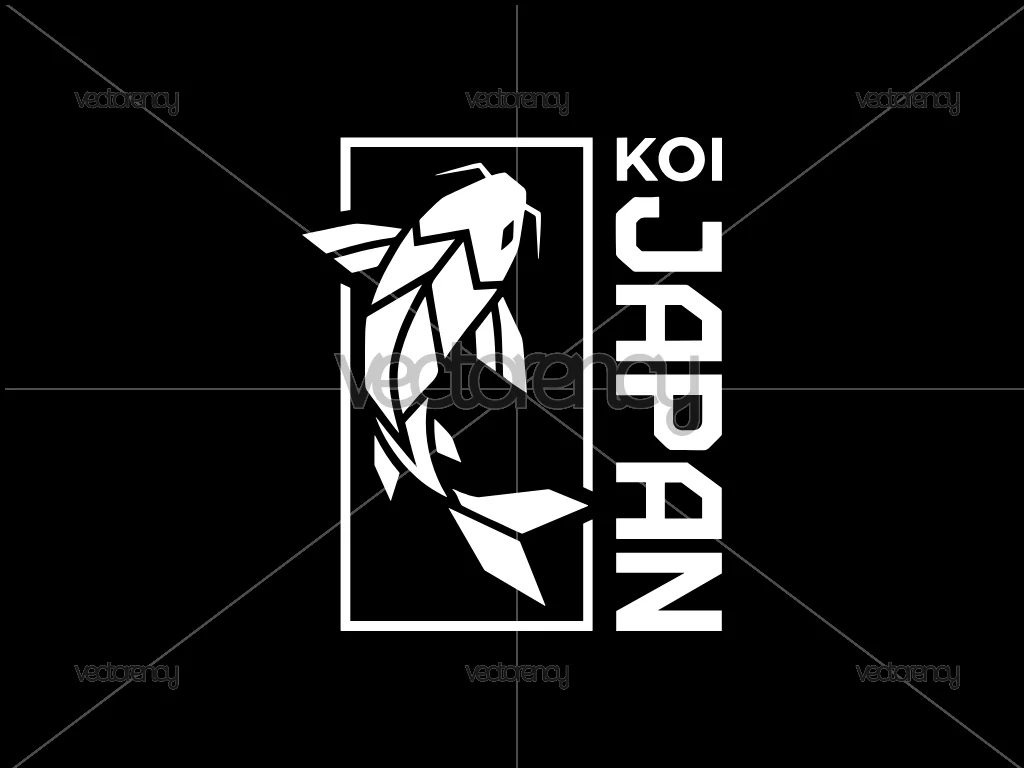 Japanese Koi Fish Design Style Vector